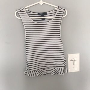 forever 21 peplum striped tank crop top